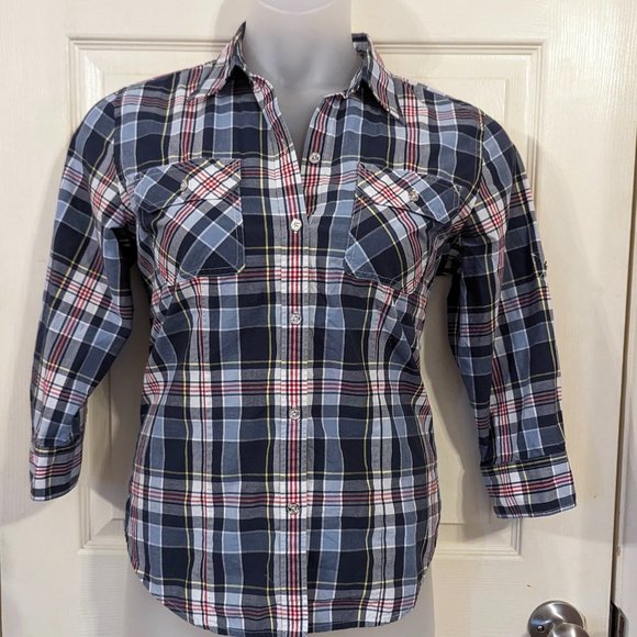 Chap's Non-Iron Button Down Plaid Top - Picture 1 of 6